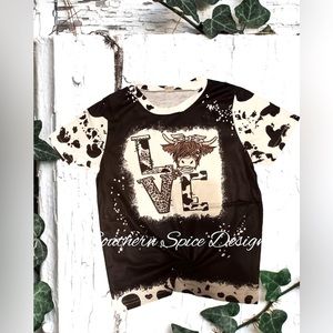 Youth Cow Print T shirt